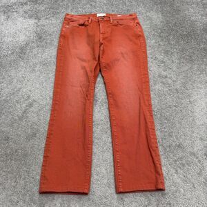 Frame L'Homme Slim Fit Denim Jeans Men32 Orange Terracotta Straight Leg Stretch